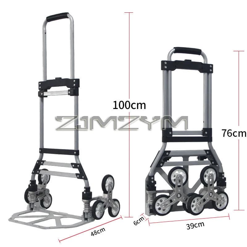 Folding Hand Truck Trolley | Telescopic Stair Climber | Portable Luggage Cart - Thumbnail 6