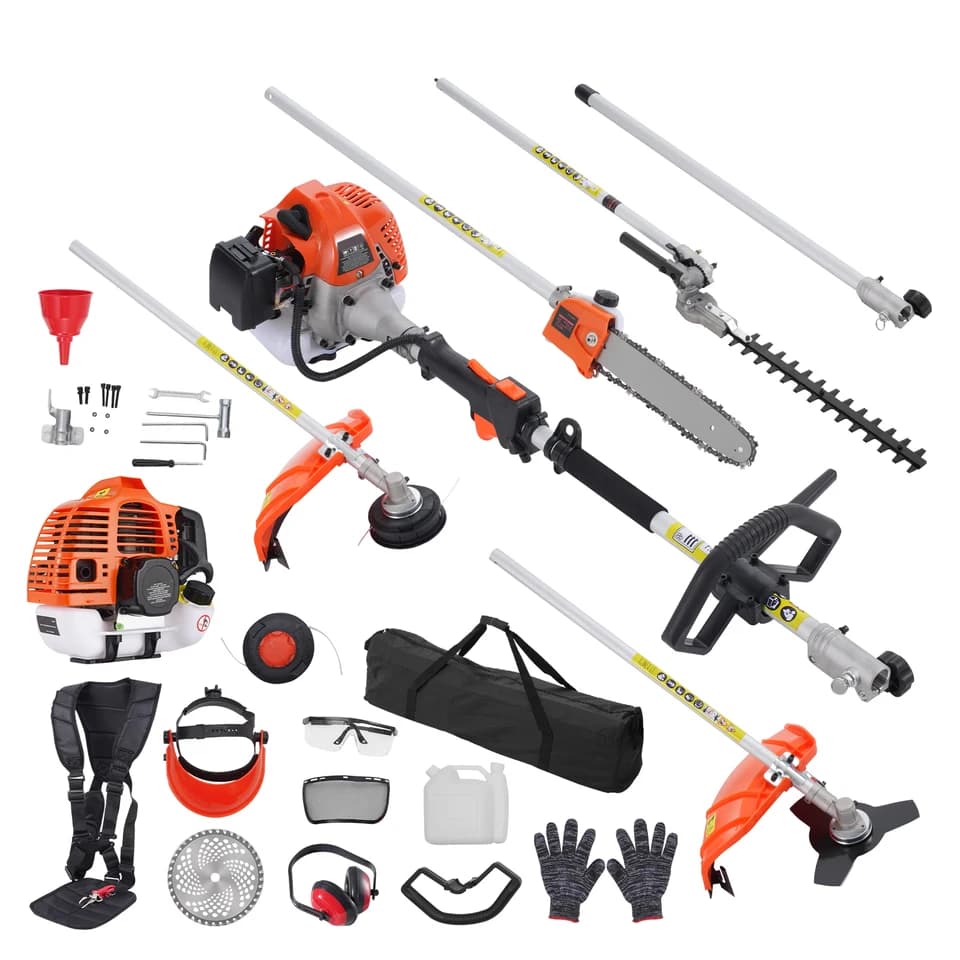 52CC 6-in-1 Petrol Hedge Trimmer | Multi-tool Brush Cutter & Pole Saw - Thumbnail 2