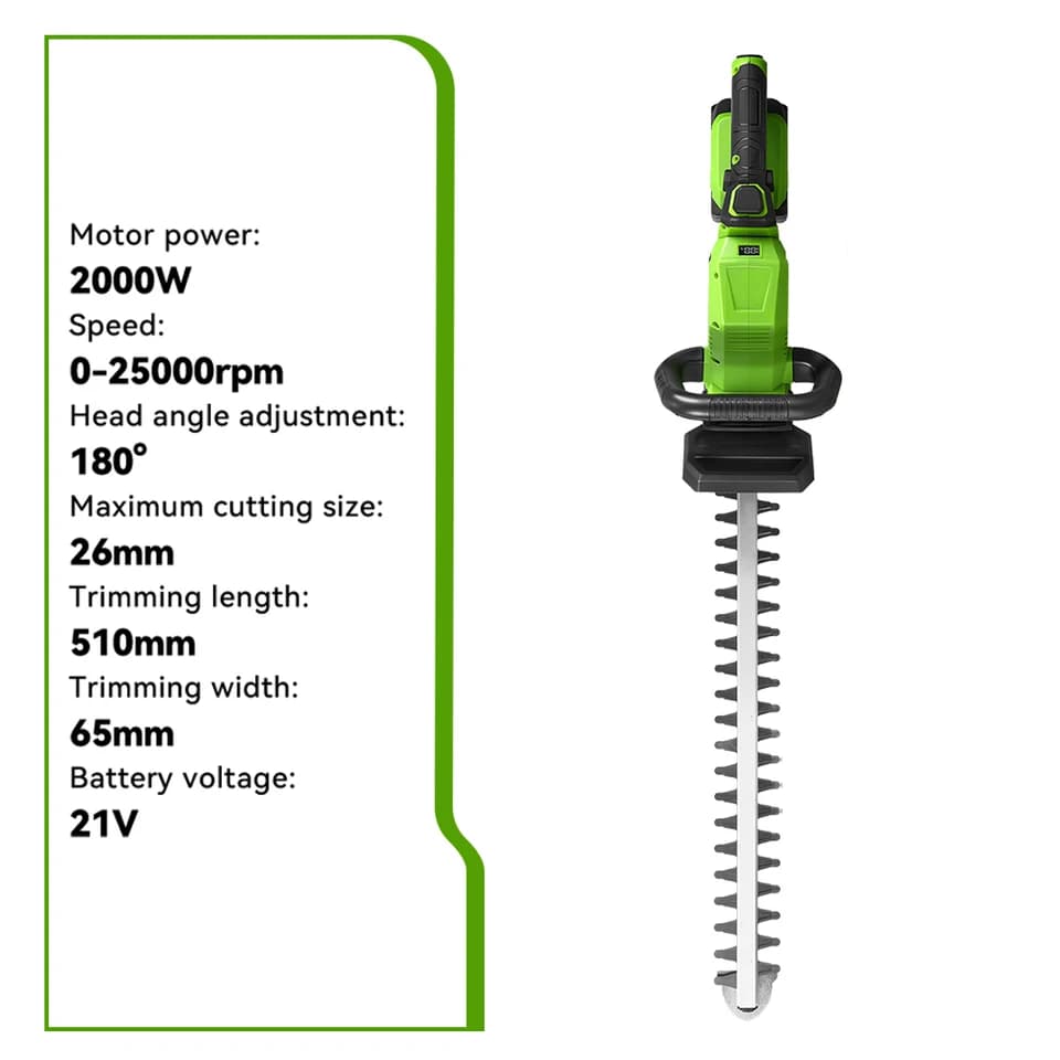 Brushless Hedge Trimmer | 2000W Cordless | For Makita 18V Battery - Thumbnail 2