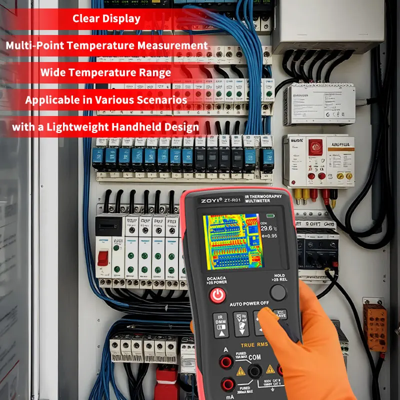 ZT-R01 Thermal Imaging Multimeter | 2-in-1 IR & Electrical Tester | Industrial Circuit Diagnostics - Thumbnail 4