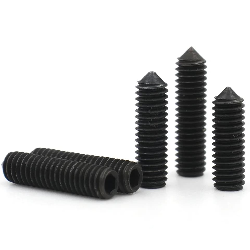 Grub Screws | M2-M8 Black Carbon Steel & 304 Stainless Steel | Hexagon Allen Head Cone Point - Thumbnail 5