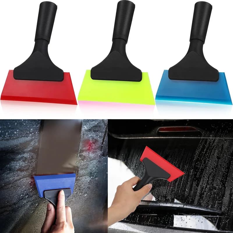 Window Cleaning Squeegee | 5 Inch Silicone Blade | Non-Slip Handle Tinting Tool - Thumbnail 2