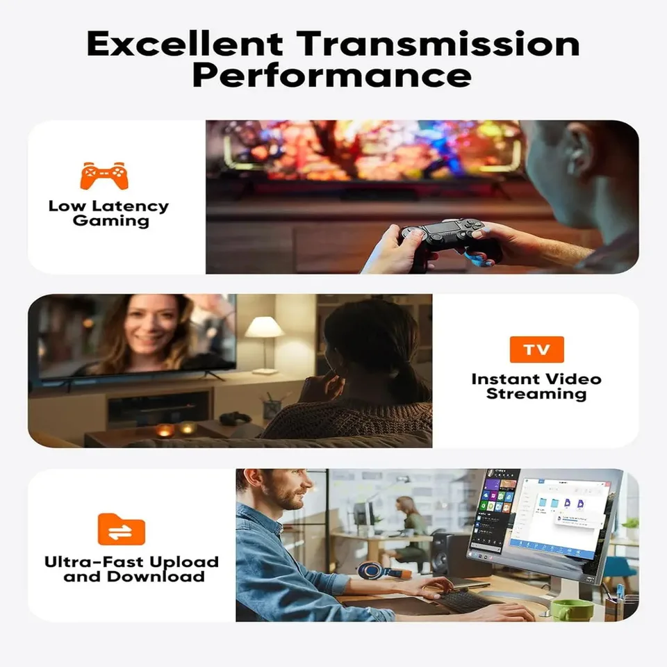 CAT6 Flat Ethernet Cable | Oxygen-Free Copper | PC Router Laptop - Thumbnail 5