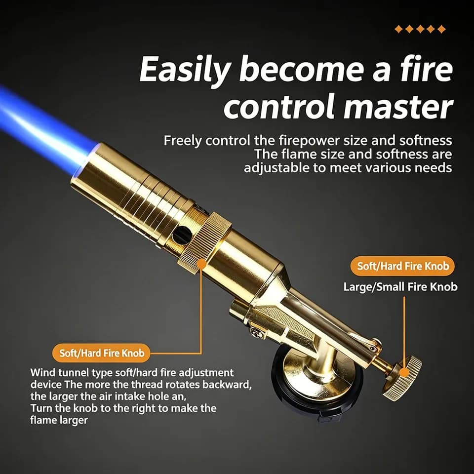 Butane Blow Torch | Portable Gas Flame Tool | Welding & BBQ Igniter - Thumbnail 4