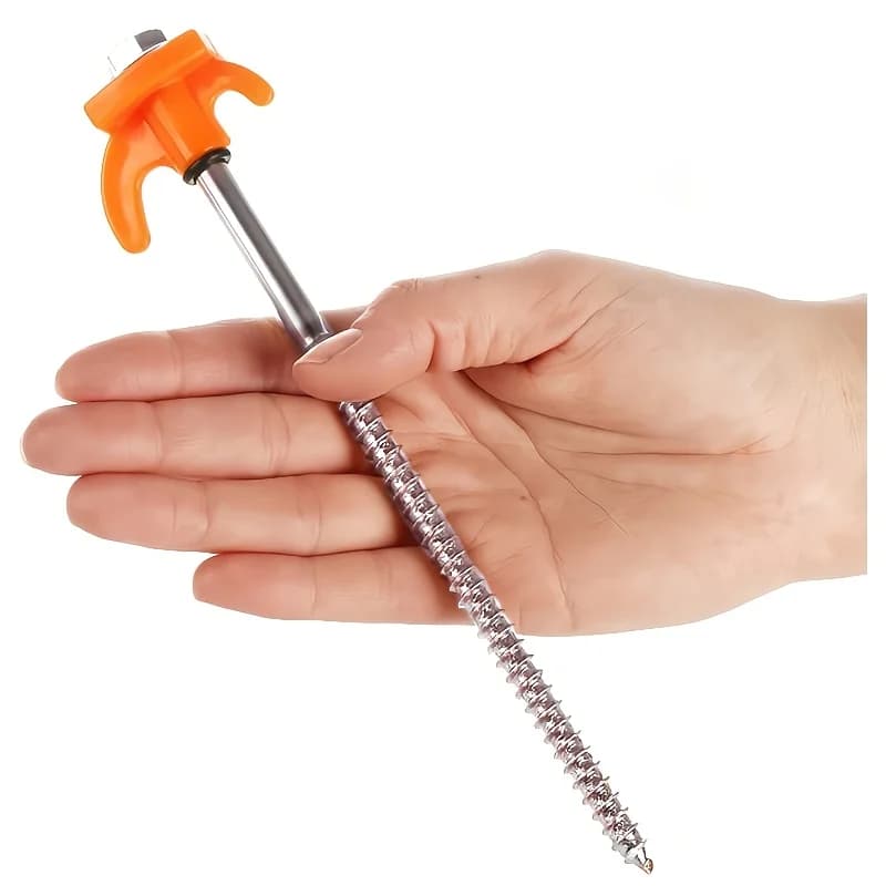 Heavy-Duty Ground Screw Anchors | Threaded with Hex Head | For Tents & Canopies - Thumbnail 7