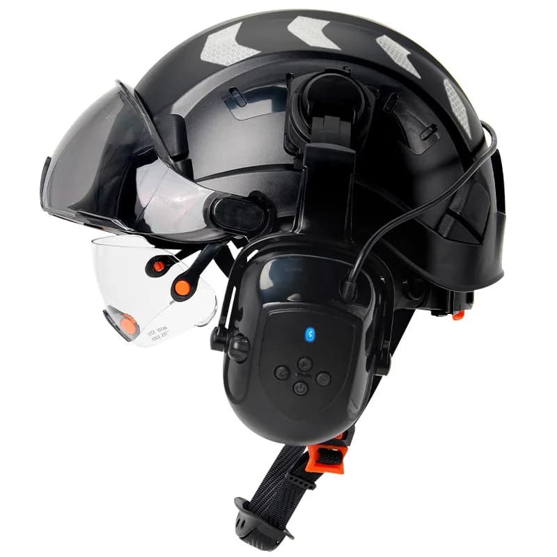 Safety Construction Helmet | Bluetooth 5.0 Noise Reduction | Engineer ABS Hard Hat - Thumbnail 2