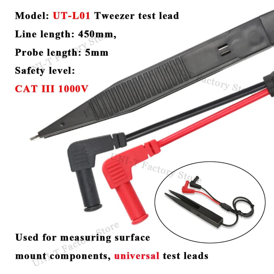 UNI-T Proving Unit Test Leads & Probes | Clamp Meter Alligator Clip Set | Banana Head Adapter Cable - Thumbnail 4