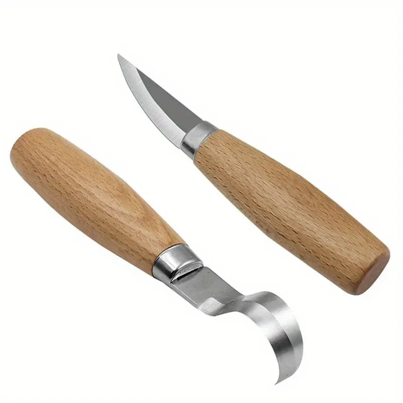 Wood Carving Chisel Set | Ergonomic Hook Knife for Detailed Sculpting & Spoon Carving
