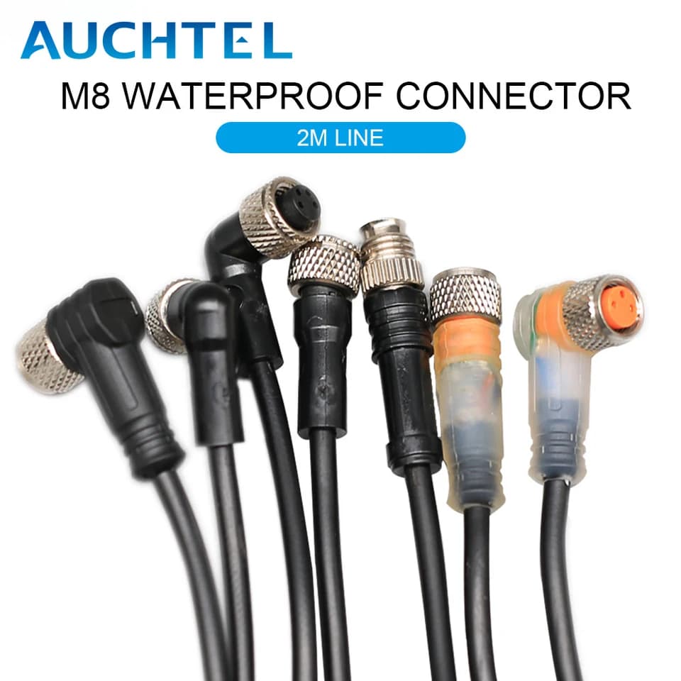 Pan Connector Cable | M8 4-Pin Sensor Plug | 2m IP67 Waterproof - Thumbnail 3