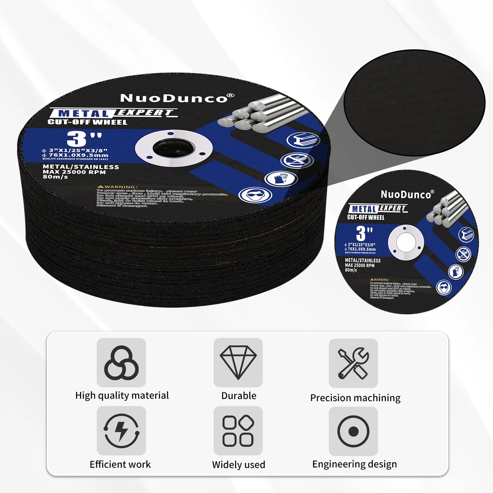 50mm Diamond Cutting Discs | High-Speed Grinding & Polishing Wheels | Rotary Tool Accessory - Thumbnail 4