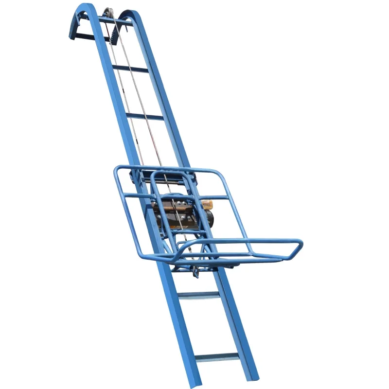 Electric folding lift car for automatic loading and unloading, a heavy-duty building machine hoist with a stable platform.