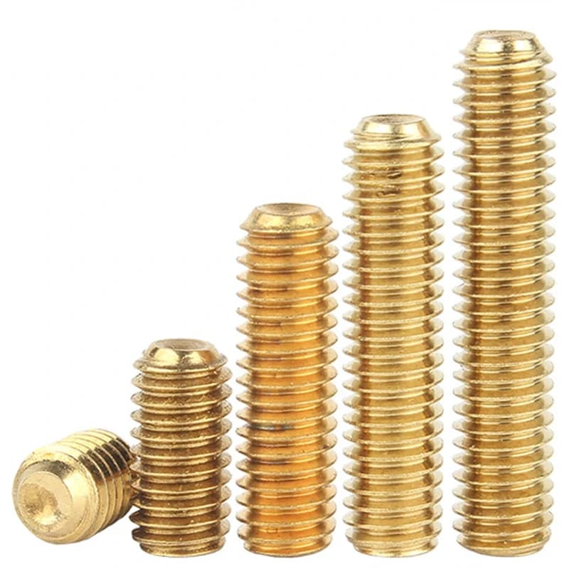Brass Grub Screws | Cup Point Hex Socket | M2-M12 Assortment - Thumbnail 6