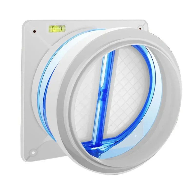 Double Check Valve for Kitchen Extractor: circular vent with built-in level on white background.