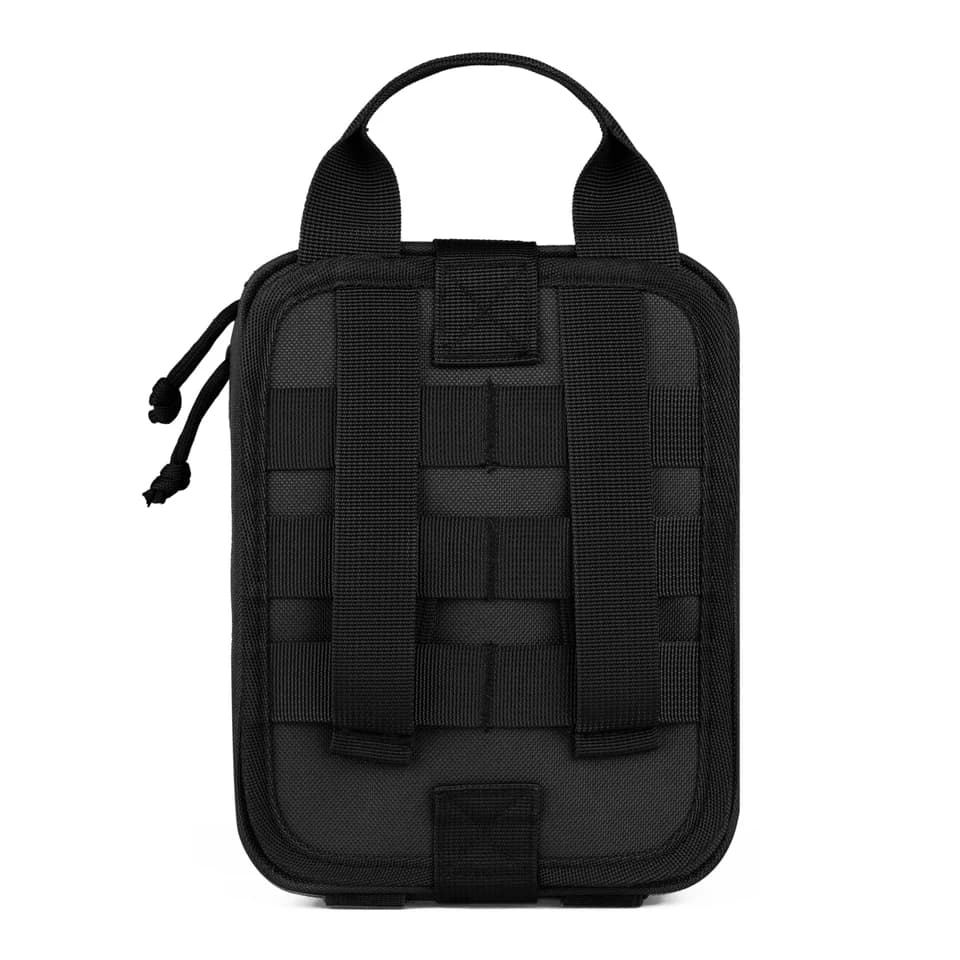Rhino Emergency First Aid Kit: single black tactical pouch on white.