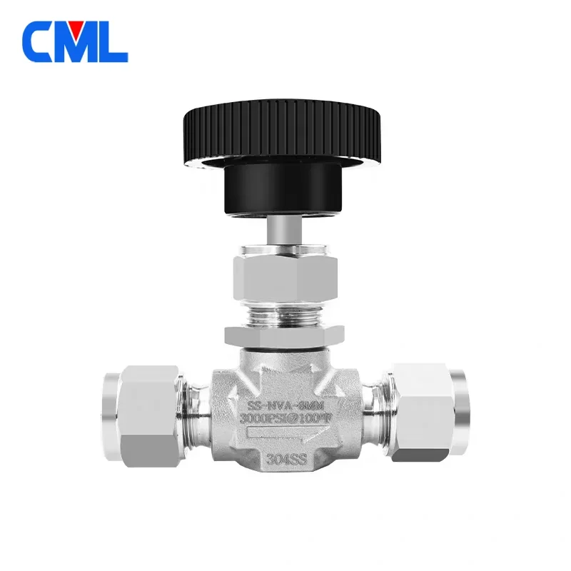 316L Stainless Steel Needle Valve | Double Ferrule Compression | 4-14mm & 1/8-1/2" OD - Thumbnail 5