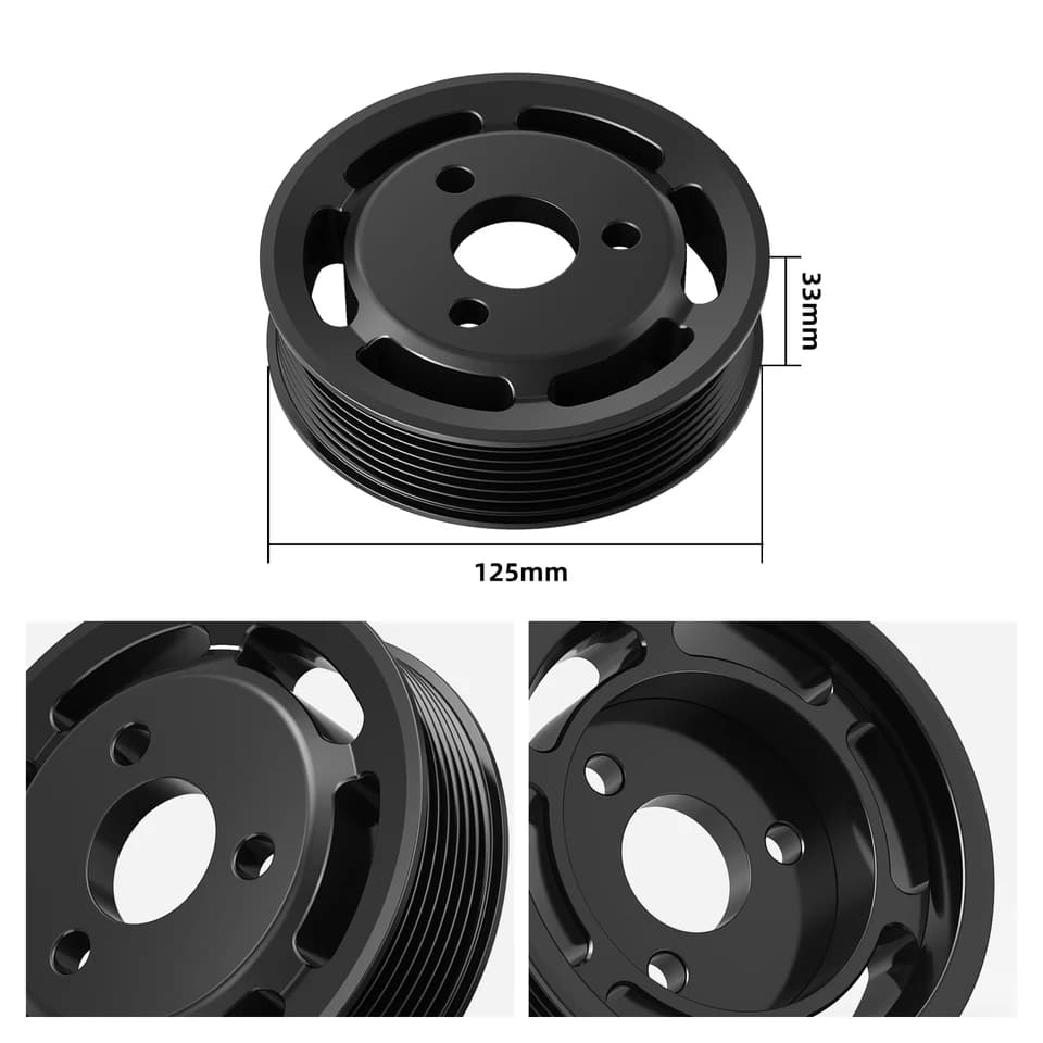 Heavy-Duty Power Steering Pump Pulley | For BMW E90 E92 335i | N54 Engine - Thumbnail 7