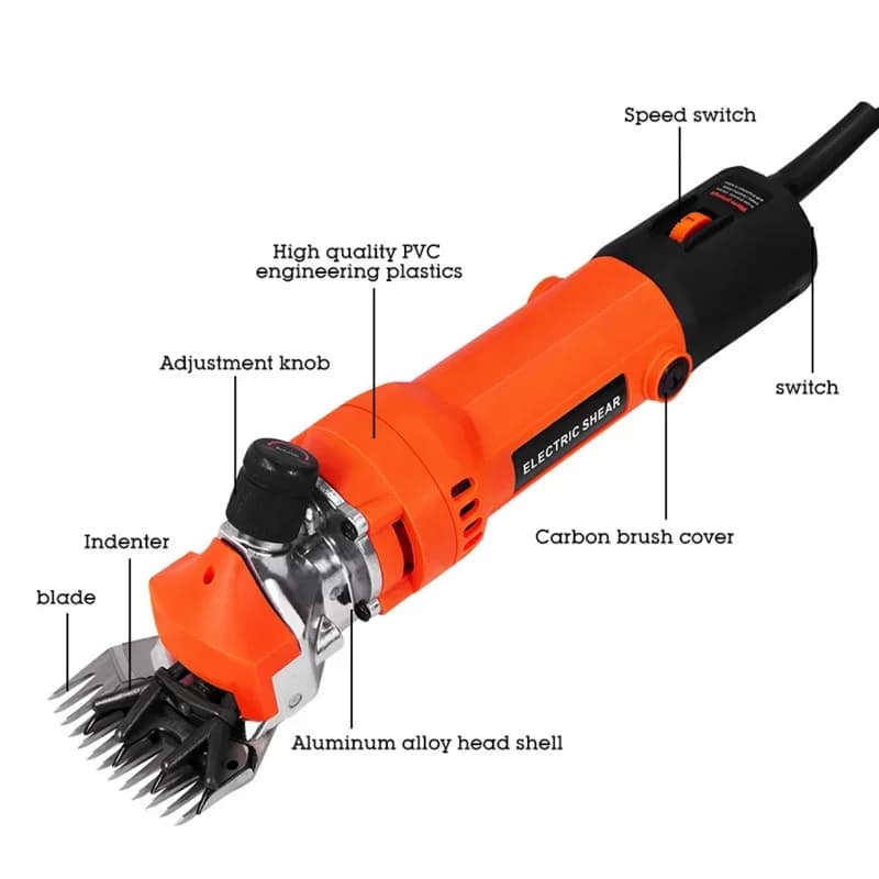 1300W Electric Sheep Shears | 6-Speed Animal Wool Clipper | 110V/220V Trimmer - Thumbnail 4