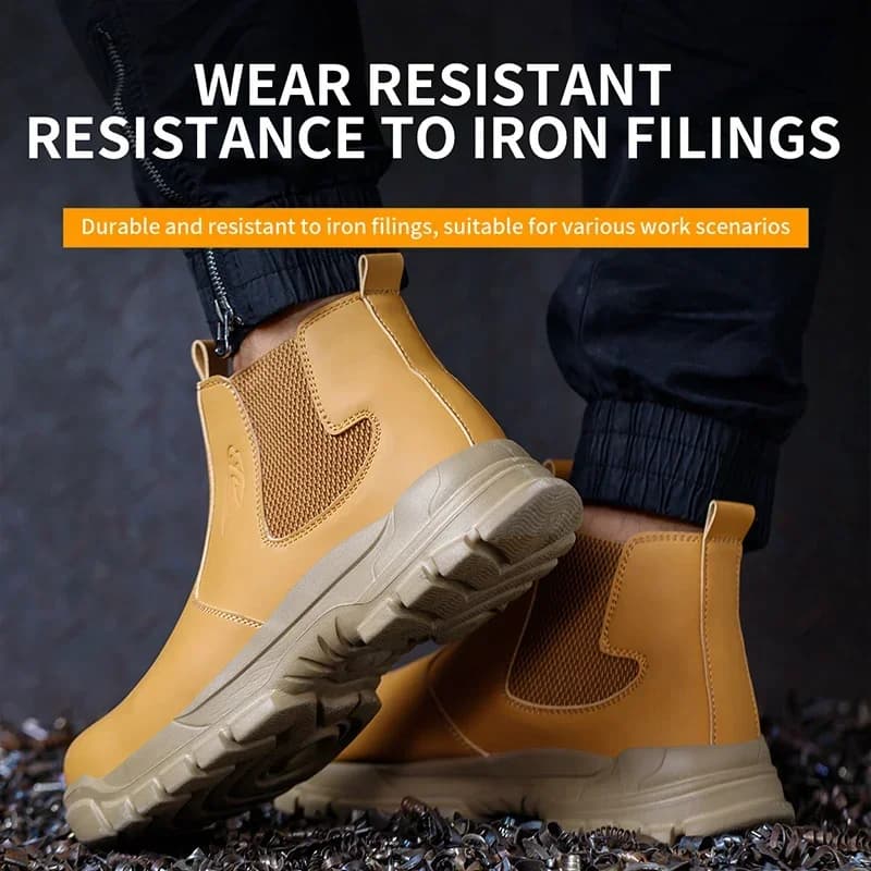 Waterproof Steel Toe Cap Boots | Lightweight Puncture-Proof | Industrial Chelsea Safety Boots - Thumbnail 6