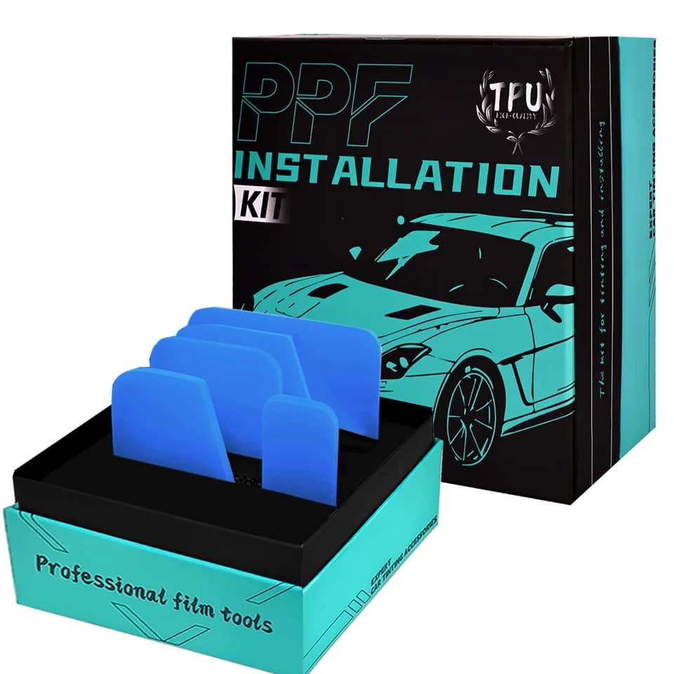 Magnetic Squeegee for Window Cleaner | PPF Tools Kit with Storage Case | Car Wrap Gift Set - Thumbnail 3