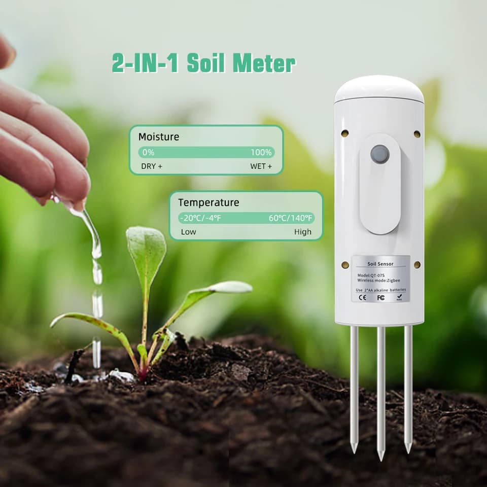 Zigbee Soil Moisture Meter | IP67 Waterproof | Plant Monitor - Thumbnail 2