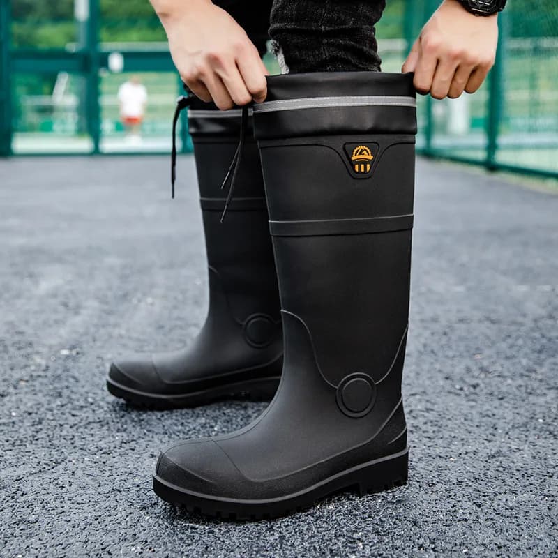 Men's Steel Toe Rain Boots | Waterproof & Slip-Resistant | Industrial Workwear - Thumbnail 3
