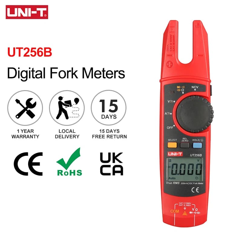UNI-T UT256B Clamp Meter | 200A Proving Unit | NCV Digital Ammeter - Thumbnail 2