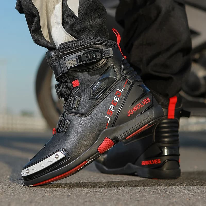 Men's Safety Wellington Boots | Waterproof Motorbike Riding | TPU Anti-Collision - Thumbnail 4