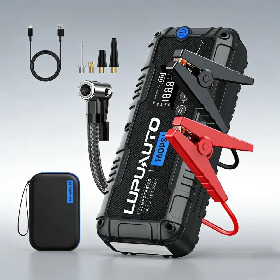 4000A Jump Starter | 4-in-1 Portable Car Battery Charger & Tyre Inflator - Thumbnail 2