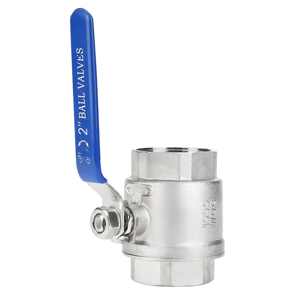 Stainless 304 Steel 2" DN50 Ball Valve | Full Port Female Thread | 1000 WOG - Thumbnail 6