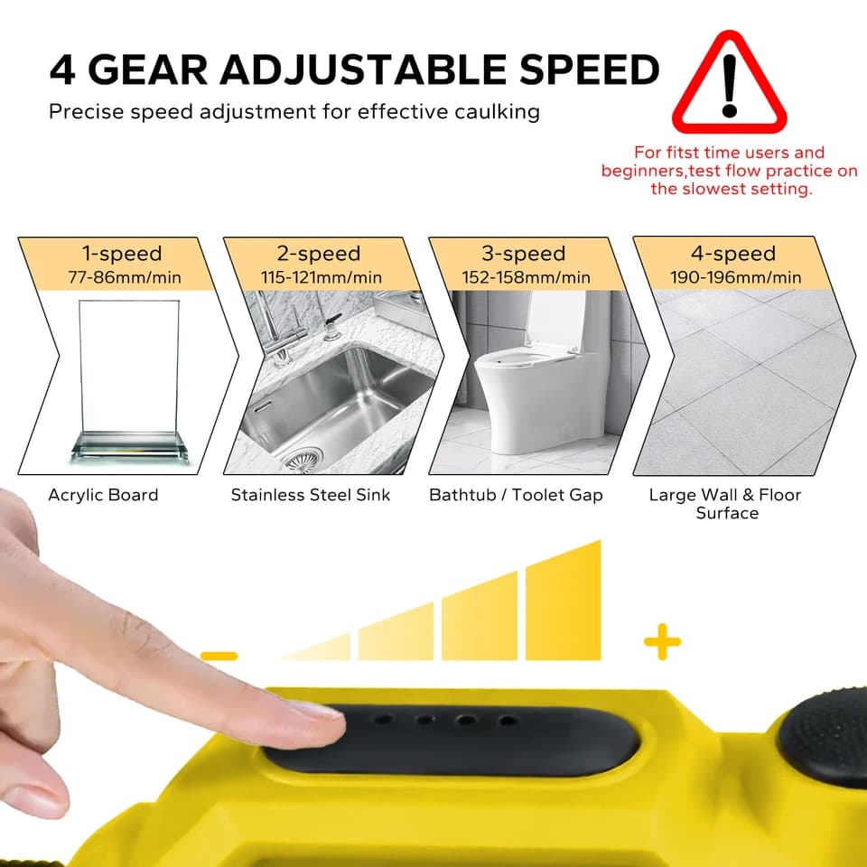 Battery Sealant Gun | 20oz/600ml | For DeWalt 20V Battery - Thumbnail 3
