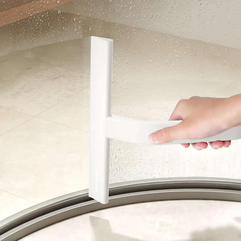 10" Window Cleaning Kit with Pole | All-in-One Silicone Squeegee | Built-in Hook Design - Thumbnail 4