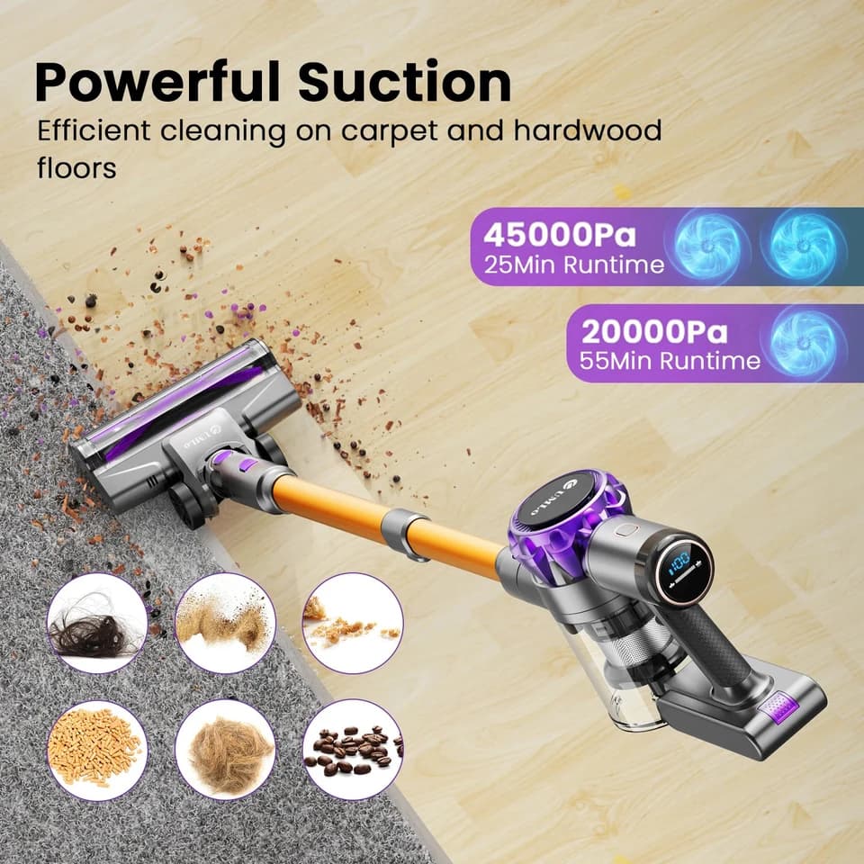 INSE S3P Carpet Spot Cleaner | 45Kpa Powerful Suction | 55-Min Run Time - Thumbnail 3