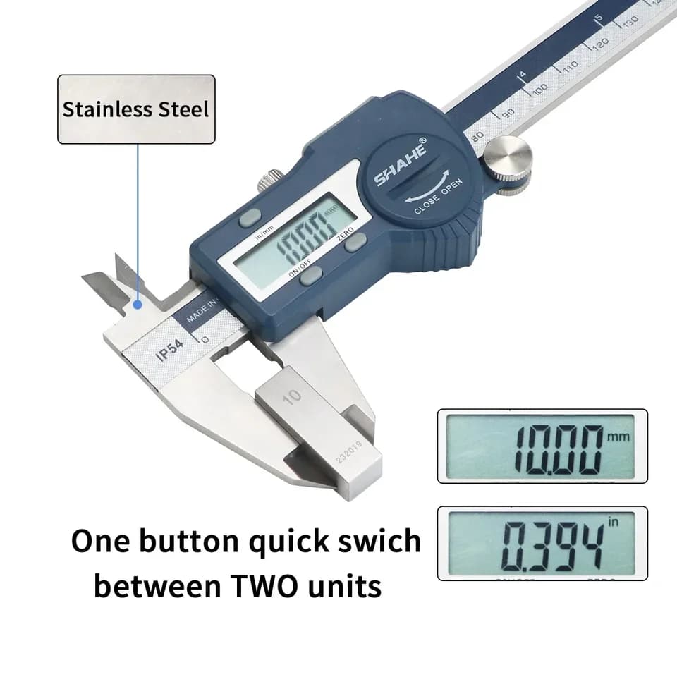 Digital Vernier Caliper | 200mm Stainless Steel | Electronic Ruler - Thumbnail 5