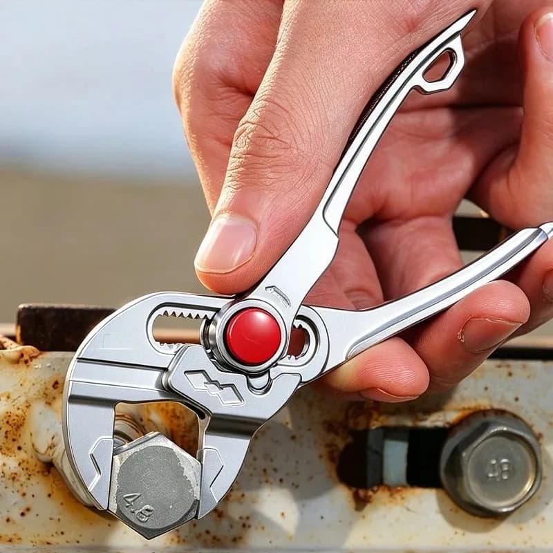 4" Adjustable Water Pump Pliers | Crimping Tool | Plumbing Pipe Wrench - Thumbnail 6