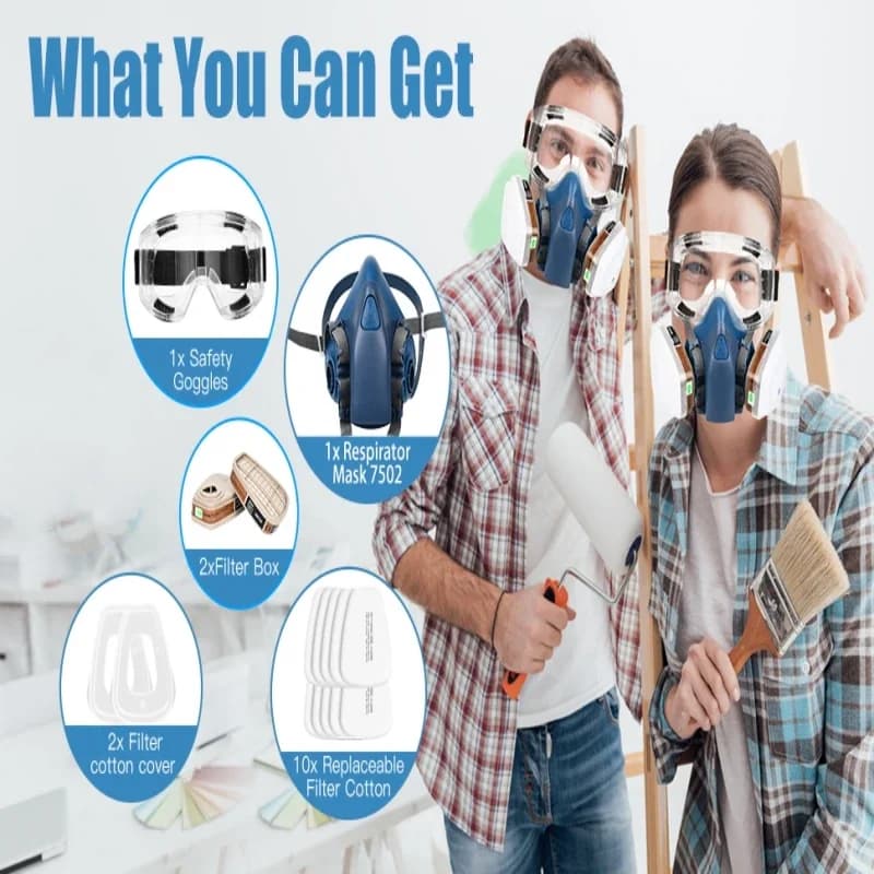 7502 Respirator Dust Mask | Half Face Chemical Gas Mask | 501 5N11 6001CN Filters - Thumbnail 3