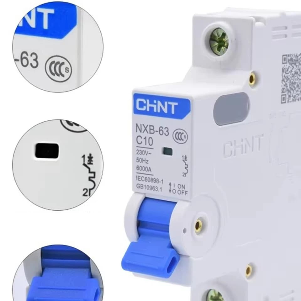 Miniature Circuit Breaker C Curve | CHINT NXB-63 AC 230V | 1A-125A Range - Thumbnail 5