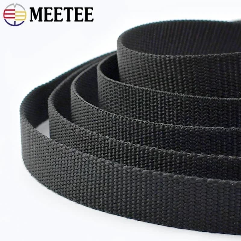 Strap by the Meter | 2mm Thick Black Nylon | 50mm for Belt Repair - Thumbnail 3
