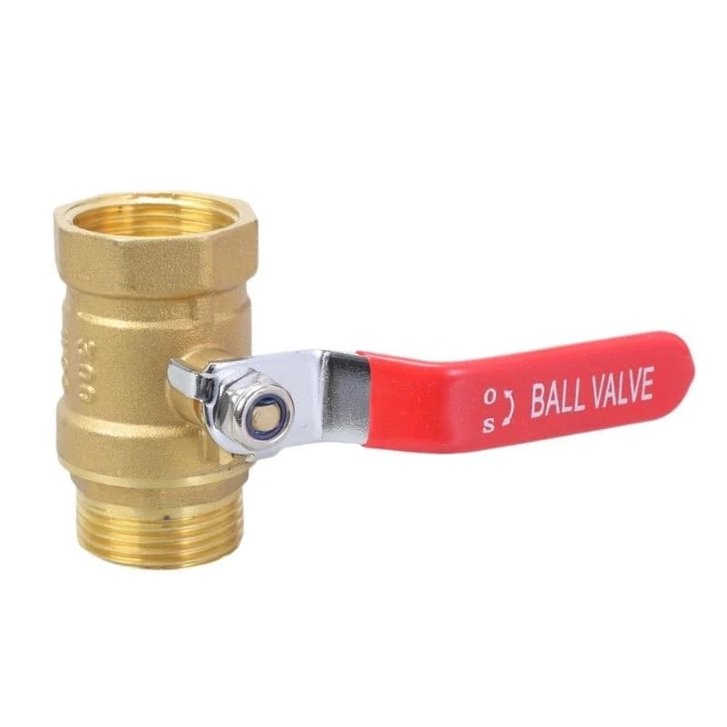 Brass Gate Valve Valves | 1" Male/Female Thread | Water Pipe Fitting - Thumbnail 2