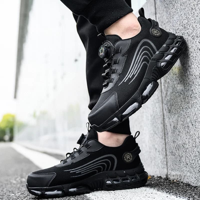 Steel Toe Cap Safety Boots | Rotating Button Fastening | Anti-Puncture Work Trainers - Thumbnail 7