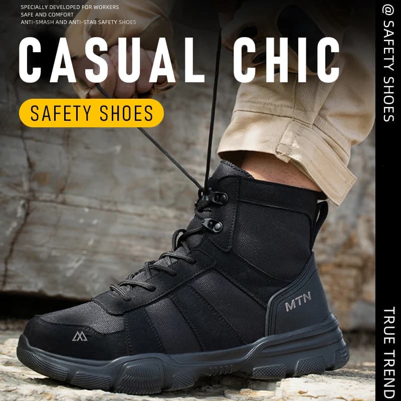 Men's Steel Toe Cap Boots | Indestructible Safety Footwear | Anti-Puncture Work Boots - Thumbnail 7