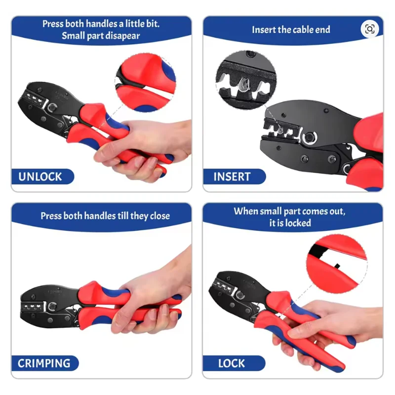PV Crimping Tool | For Waterproof Connectors | 2.5mm² 4mm² 6mm² Plier - Thumbnail 5