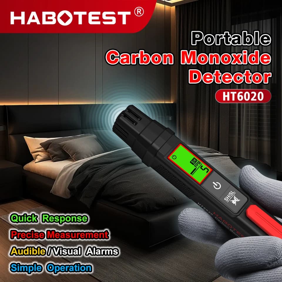 HABOTEST HT6020 Carbon Monoxide Detector | Portable CO Gas Meter | Home & Industrial Use - Thumbnail 4