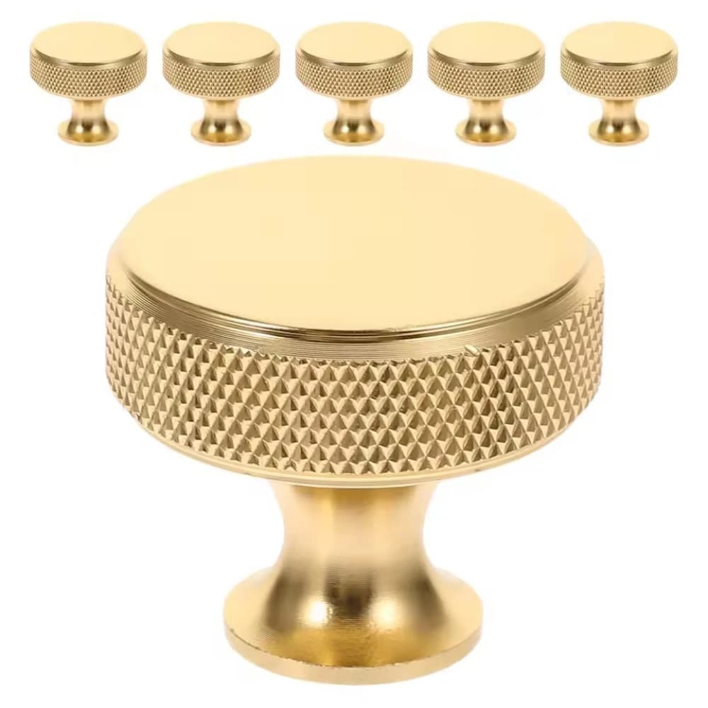 Cabinet Knobs | 5-Pack Matt Black Handles | Long-Lifespan Aluminum Alloy