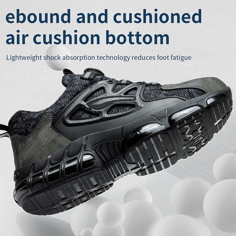 Steel Toe Cap Safety Boots | Rotating Button Fastening | Puncture Proof Sole - Thumbnail 5