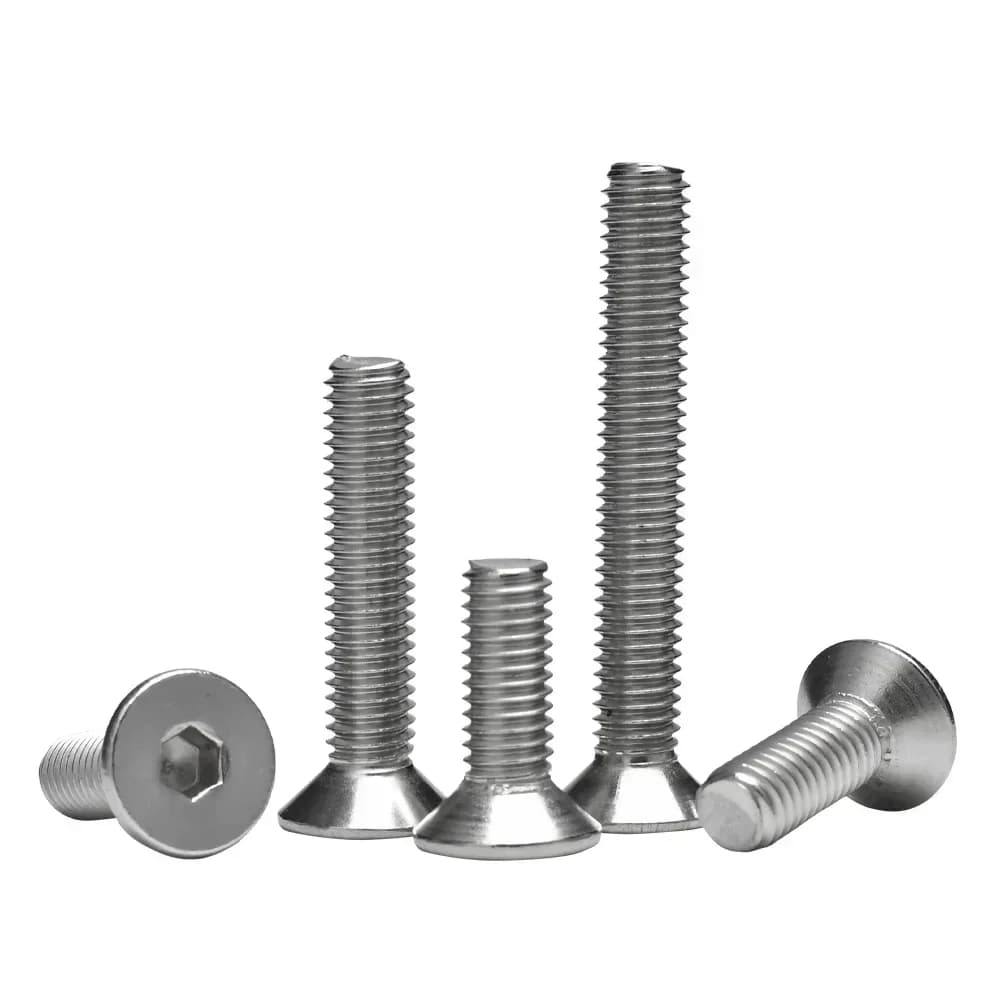 304 Stainless Steel Hex Socket Screws | DIN7991 Standard | M2-M10 Machine Bolts for Metal & DIY