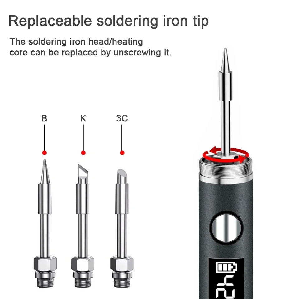 5V 8W USB Soldering Iron | Portable, Battery Powered | Repair & Welding Tool - Thumbnail 7
