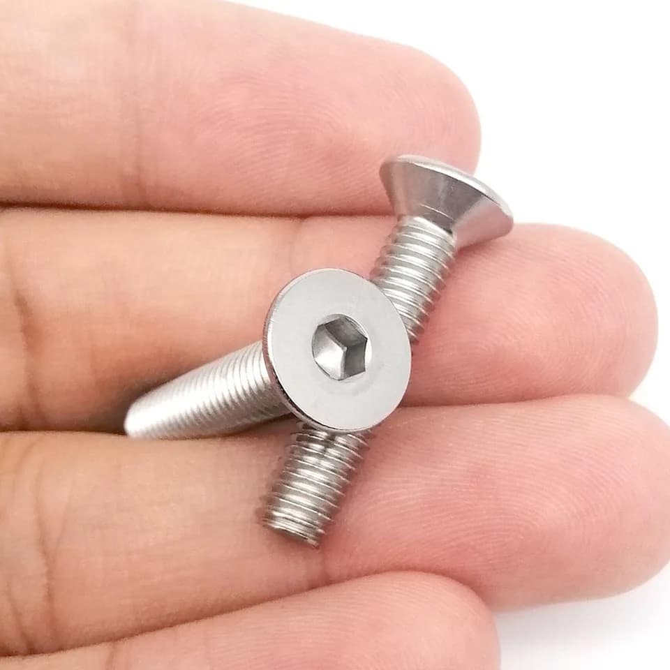 A2 Stainless 304 Steel Countersunk Allen Bolt | DIN7991 M1.6-M8 | Hex Socket Head Screw - Thumbnail 5
