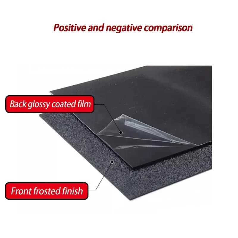 Frosted ABS Plastic Mortar Board | Black Textured Sheet | 0.5-5mm Thick - Thumbnail 5