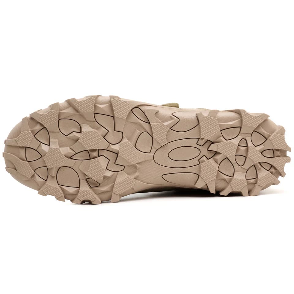 Men's Steel Toe Cap Boots sole, showing tread pattern on white background.