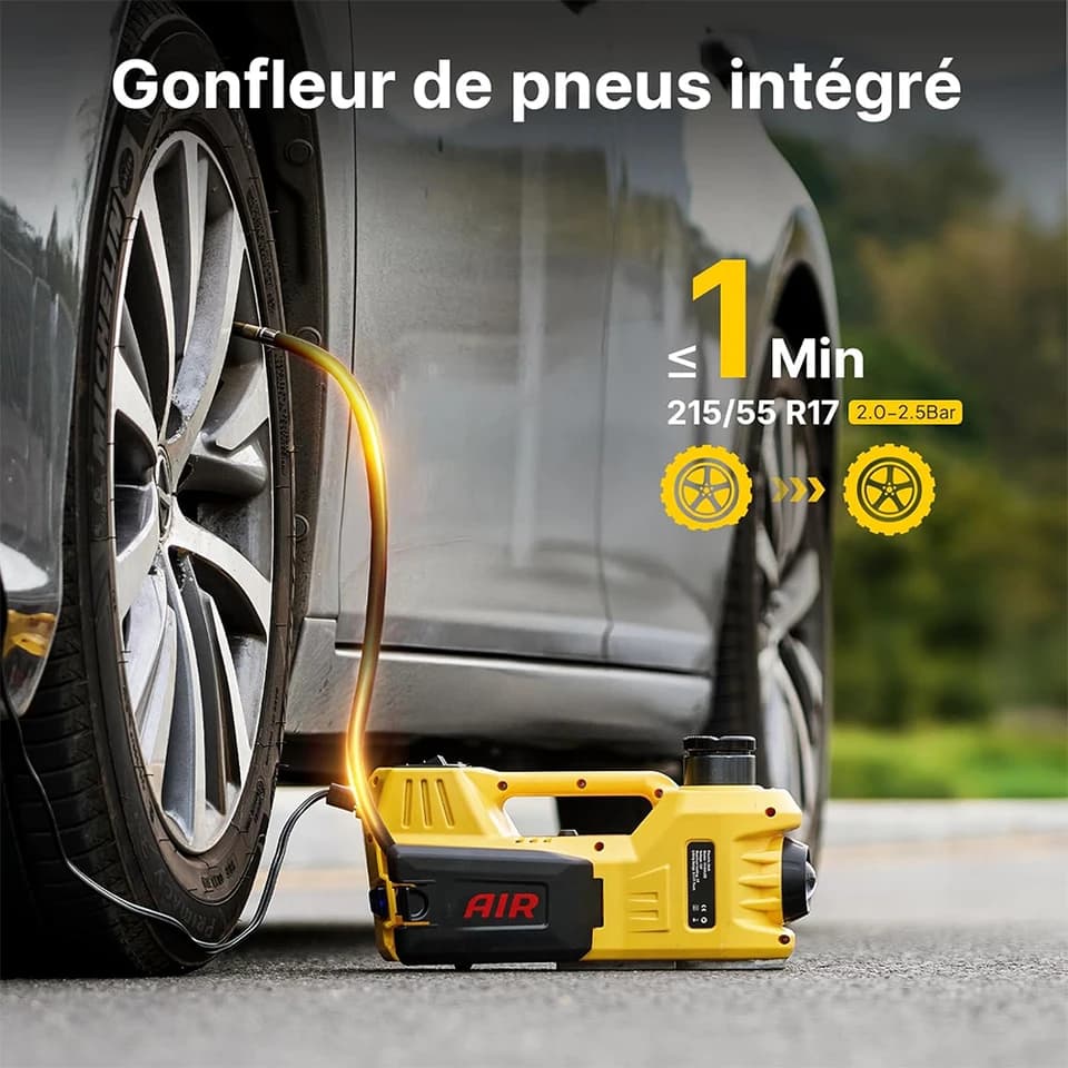 Taskstar 5T Electric Scissor Jack Lift Car | 12V Tyre Inflator & LED Light | Sedan SUV Truck - Thumbnail 6